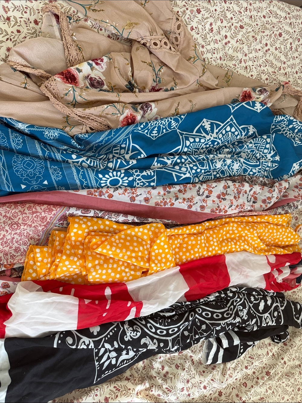 Mixed Color Women’s lightweight kimonos - Floral & Patterned Styles